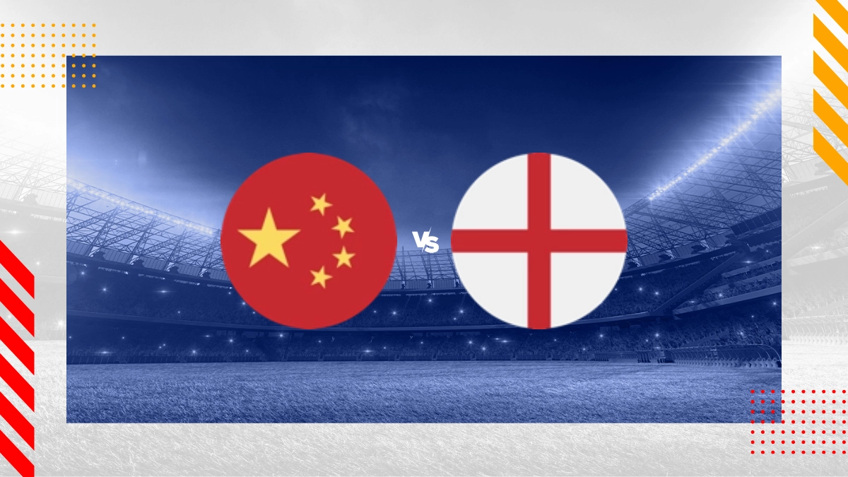 Palpite China M vs Inglaterra M