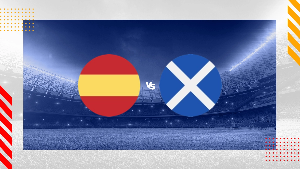 Prognóstico futebol Espanha vs Escócia 