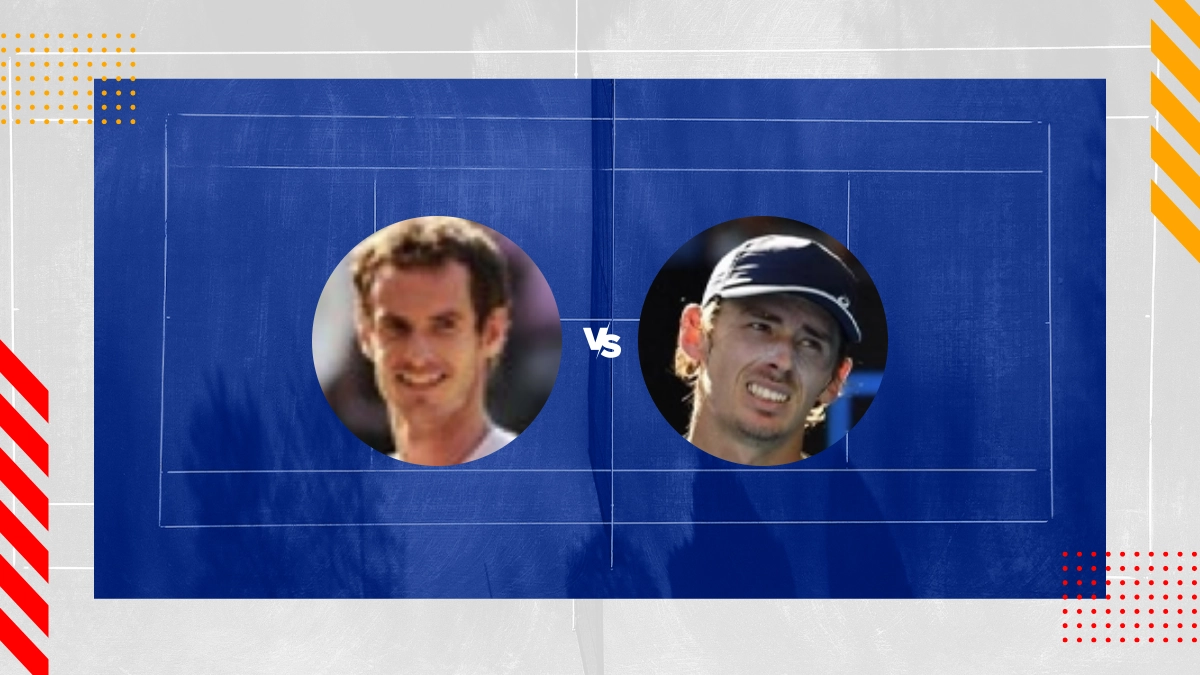Pronostic Andy Murray vs Alex De Minaur