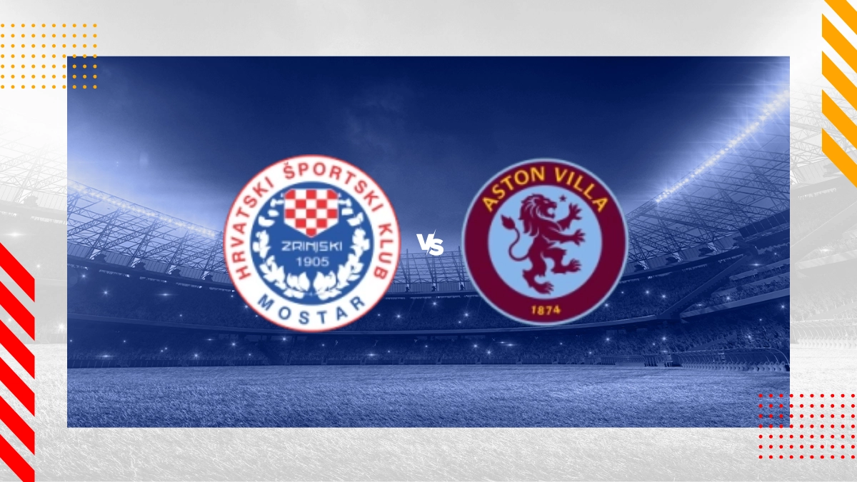 Pronóstico Hsk Zrinjski Mostar vs Aston Villa