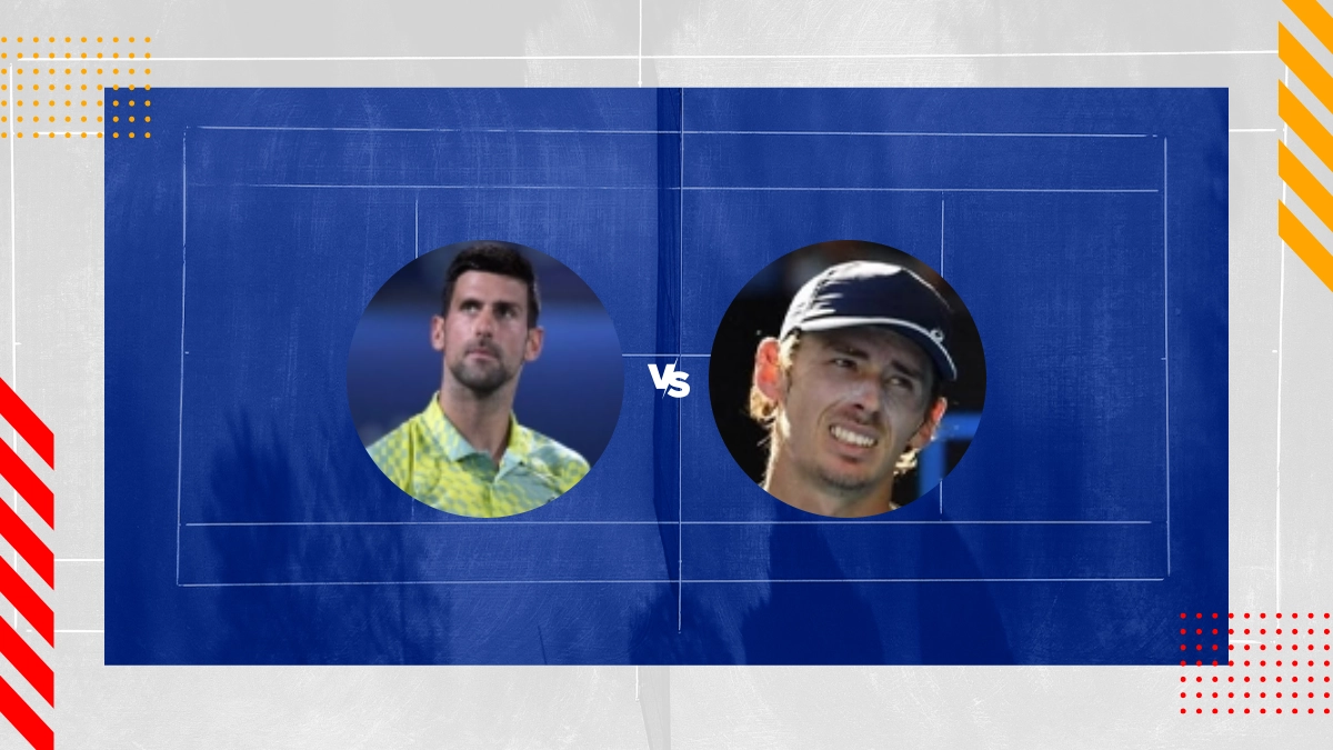 Pronostic Novak Djokovic vs Alex De Minaur