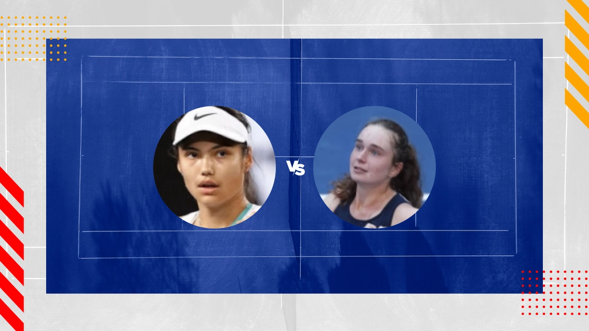 Pronostic Emma Raducanu vs Daria Snigur