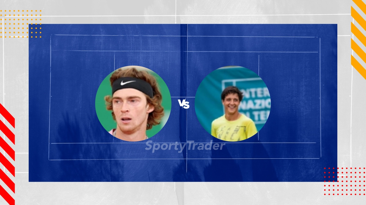 Pronostic Andrey Rublev vs Luciano Darderi