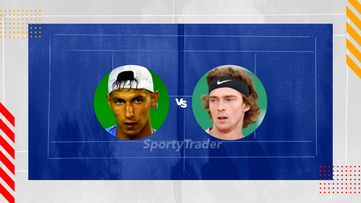 Pronostic Alexei Popyrin vs Andrey Rublev
