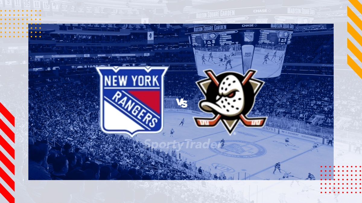Pronóstico New York Rangers vs Anaheim Ducks