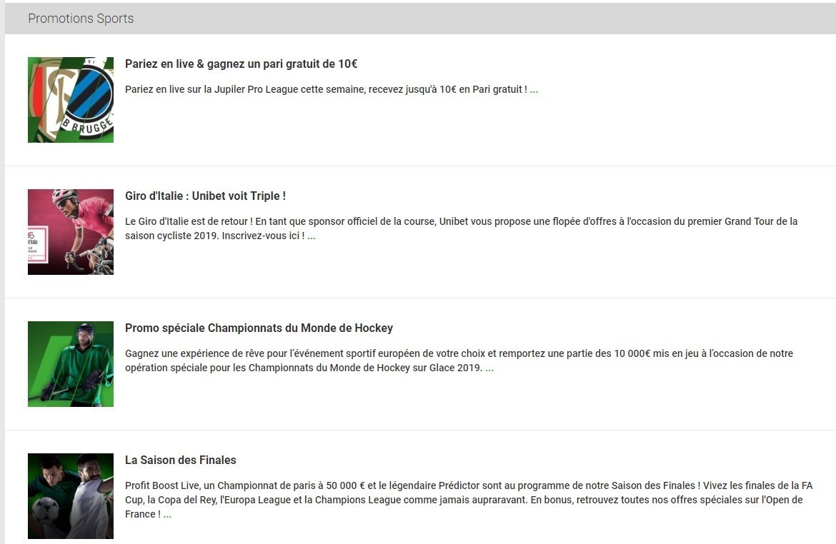 Promo Unibet