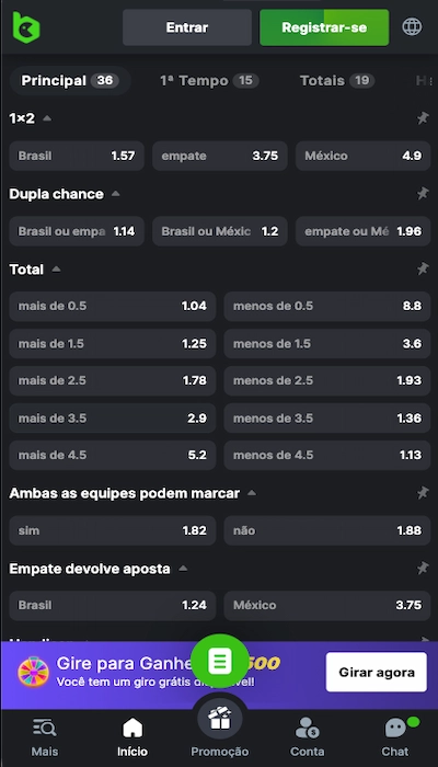 BC Game odds mobile BR