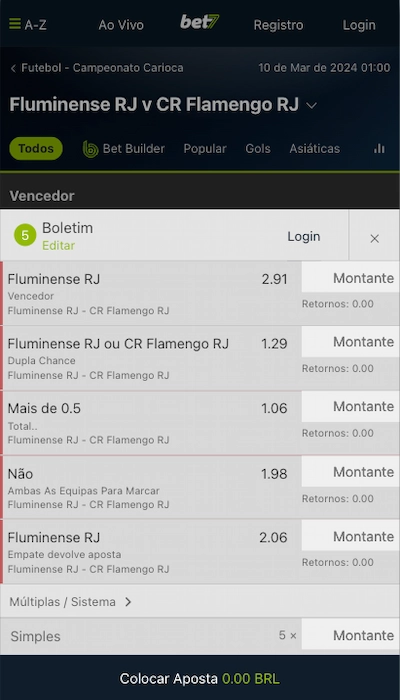 Bet7 cupom mobile BR