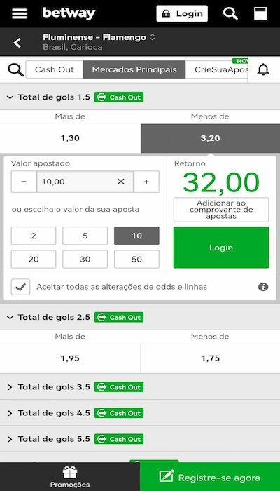 Betway cupom mobile BR