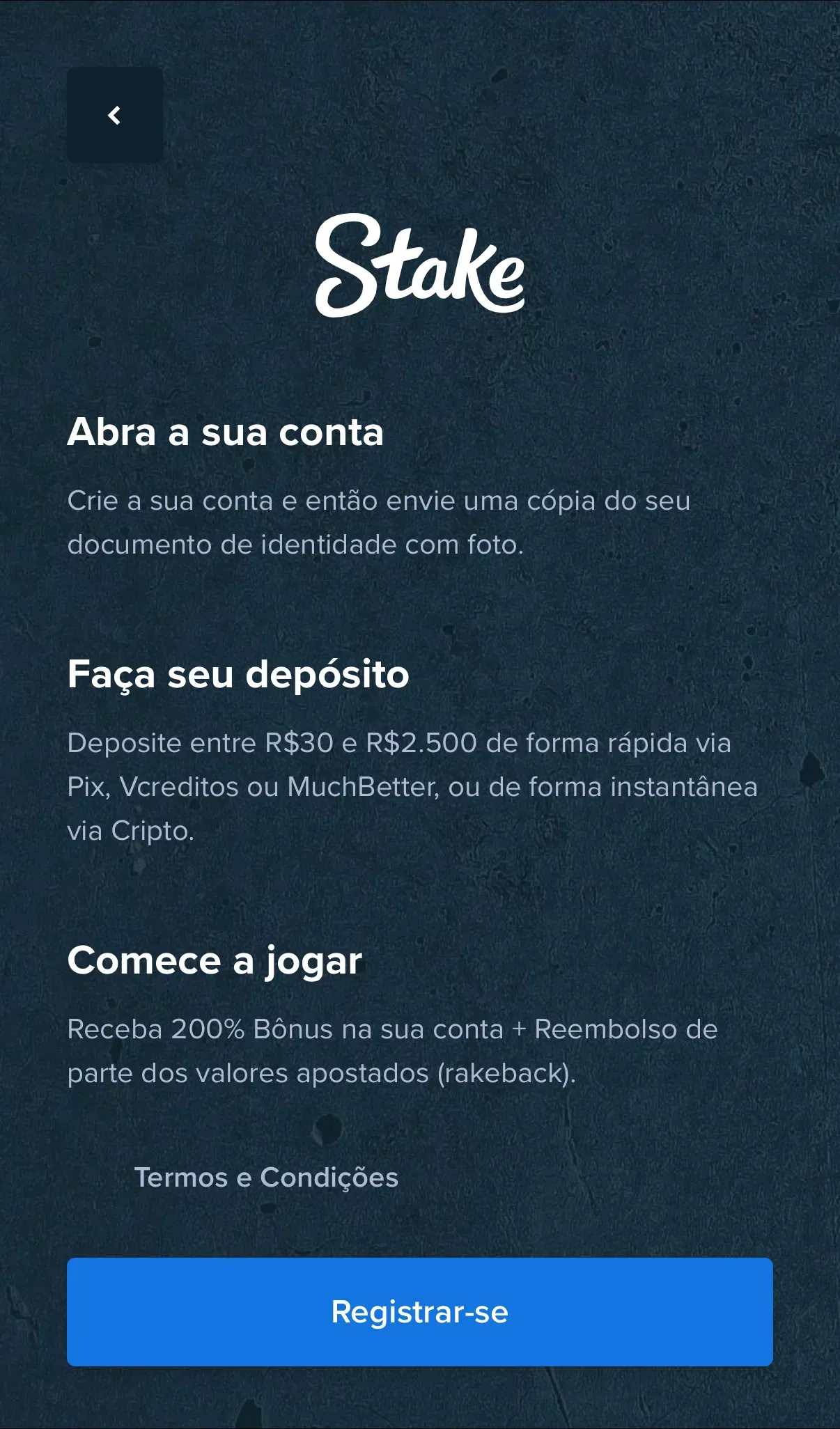 Inscrição Stake - 1