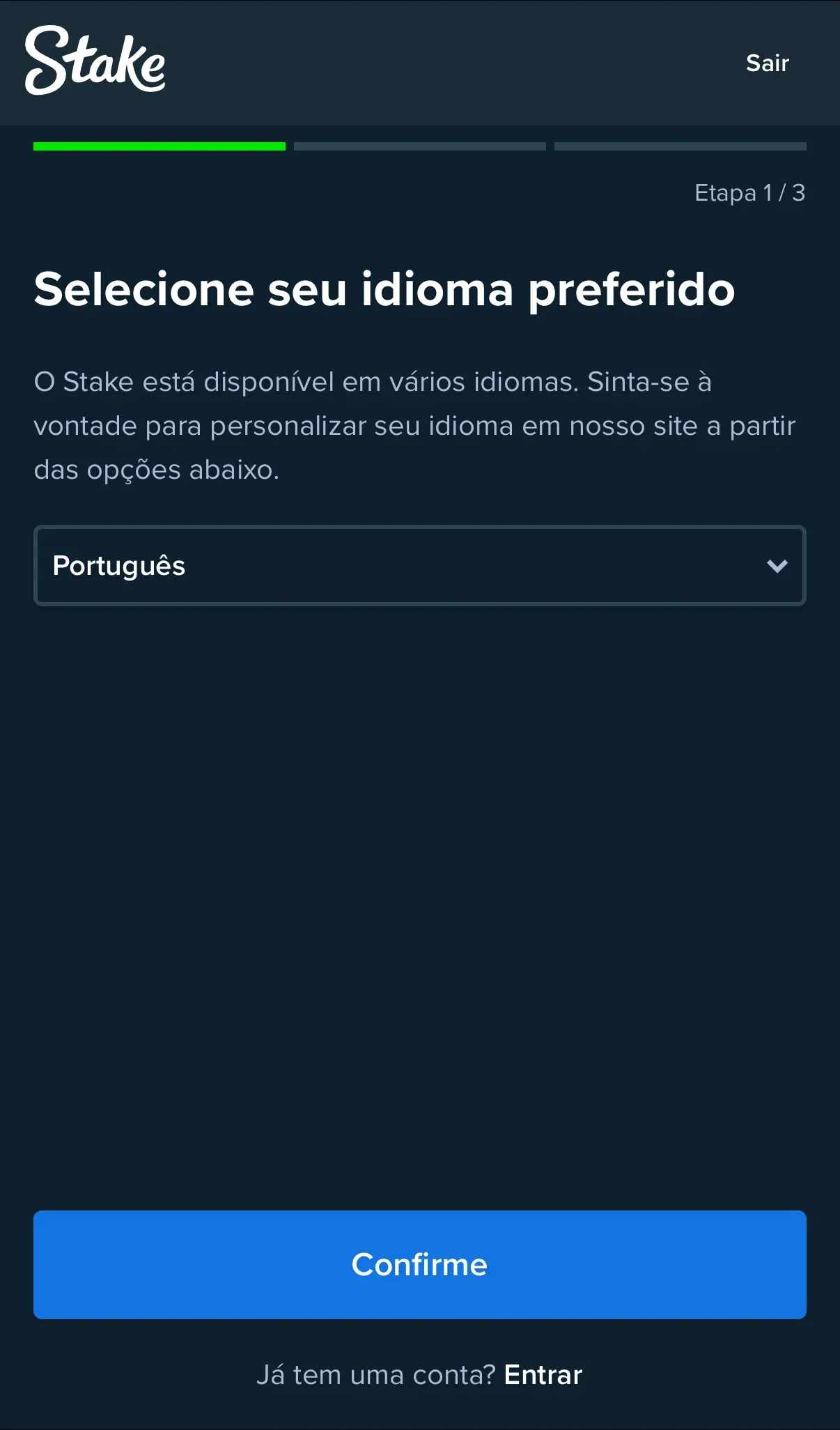 Inscrição Stake - 2