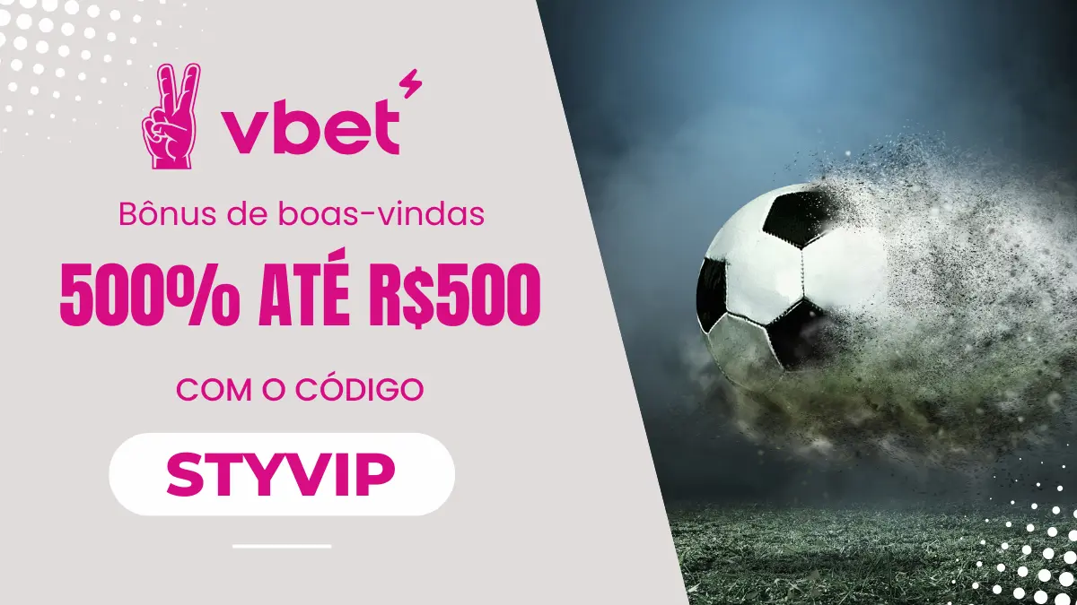 A VBet oferece bônus de até R$300