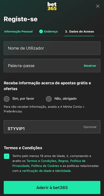 Código promocional Bet365