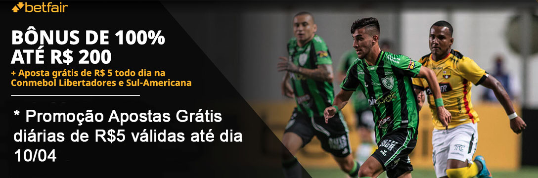 Promoção Betfair - Libertadores e Sul-Americana - Aposta grátis