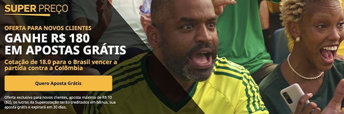 promoçao betfair - super preço, odds aumentadas, Brasil x Colômbia