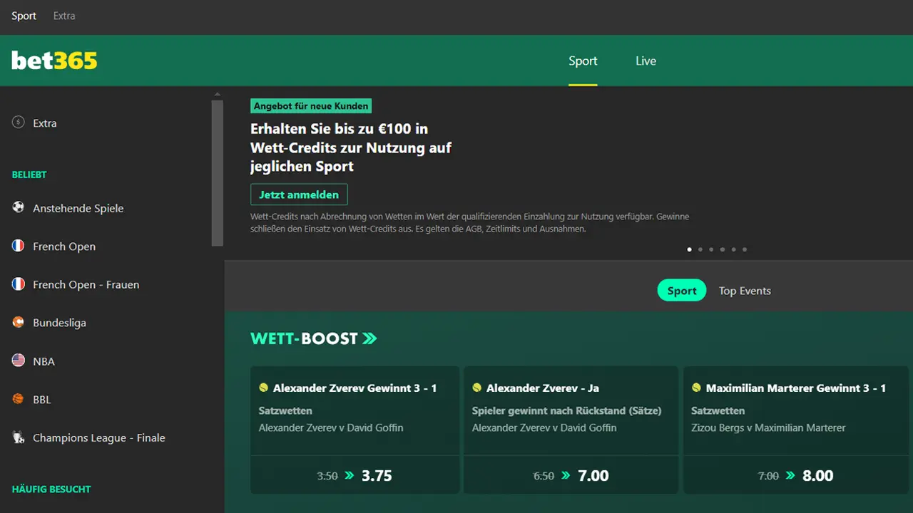 Bet365 Home