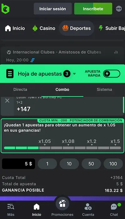 BC.Game apuestas combinadas