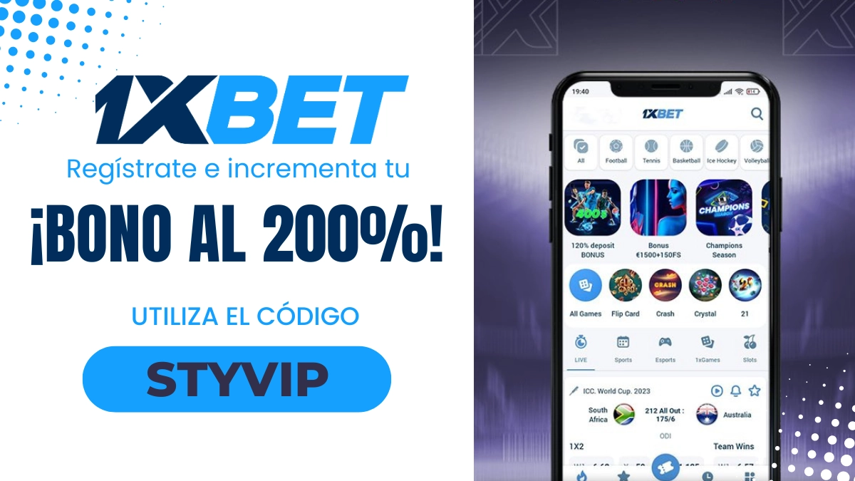 Bono de bienvenida 1xBET 200%