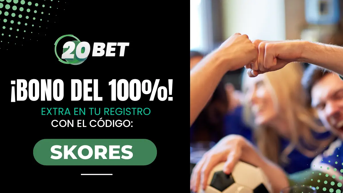 Bono 20Bet para apuestas deportivas