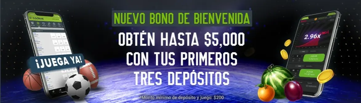 Bono de bienvenida para nuevos usuarios Codere