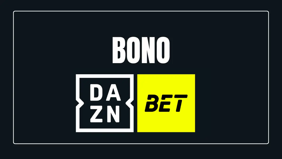 Interfaz visual del bono de bienvenida de DAZN Bet mostrando detalles de la oferta