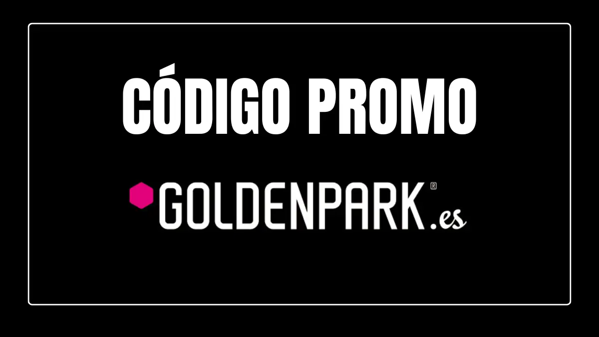 Código promocional GoldenPark visual en pantalla móvil