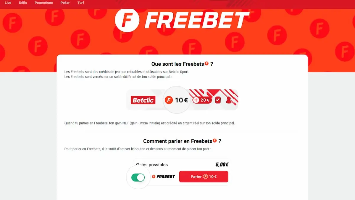 Freebets Betclic