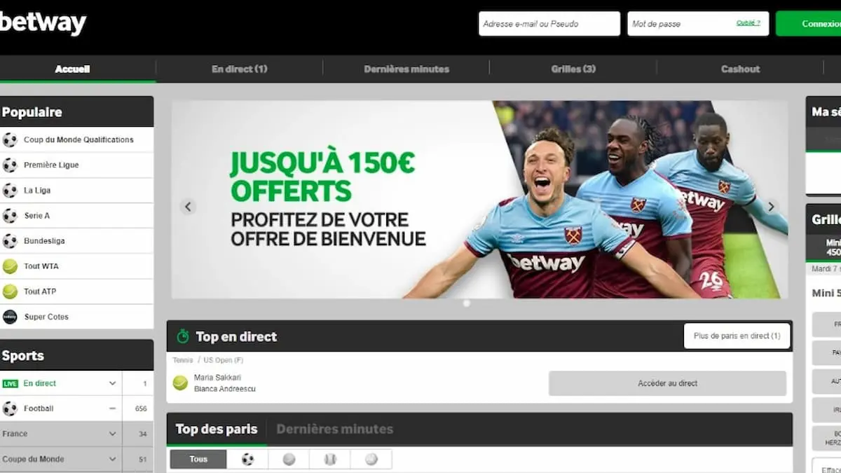 Comment parier sur Betway