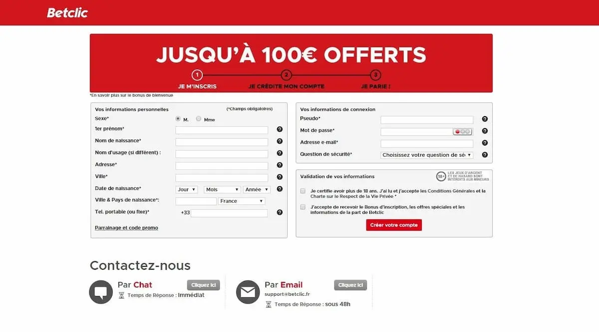 Inscription Betclic