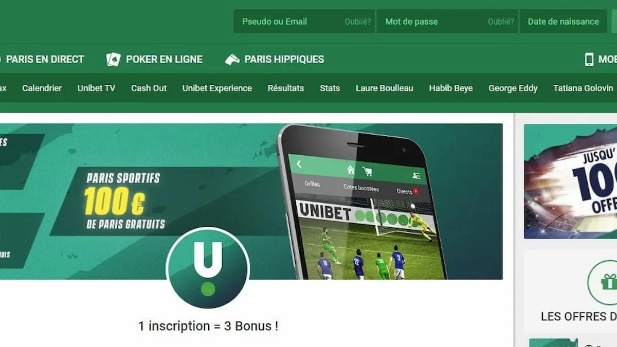 Utiliser les 100 euros Unibet