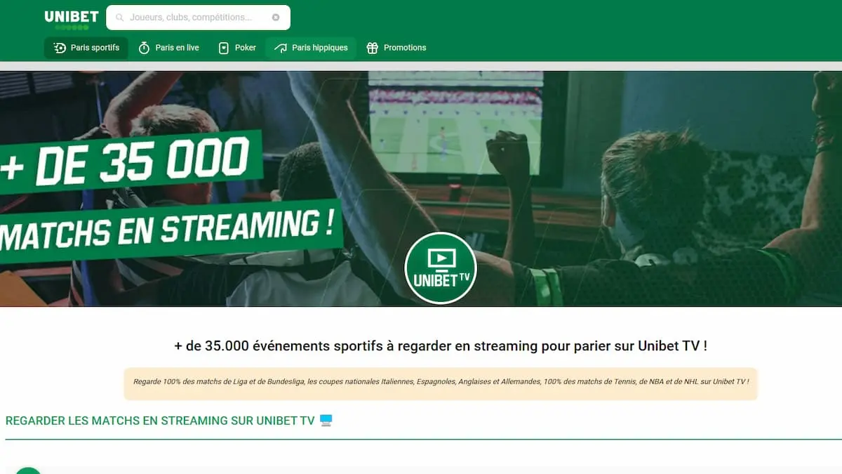 Comment regarder Unibet TV ?