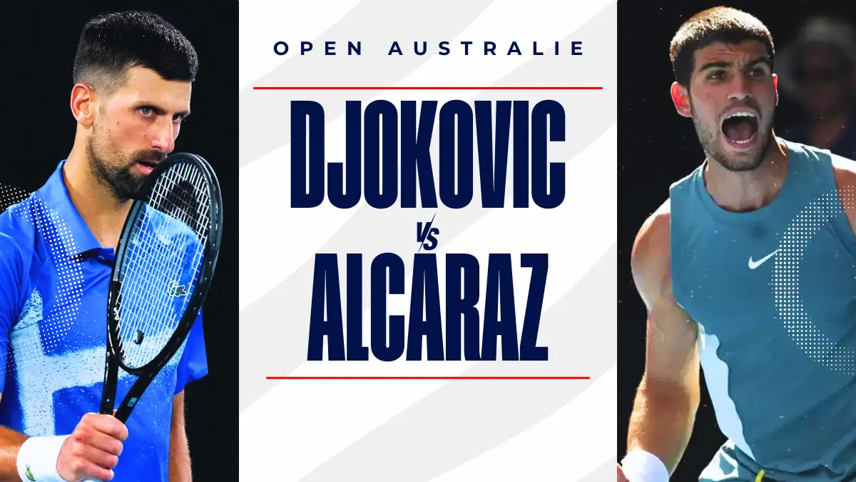 image Tennis - Open d'Australie : Novak Djokovic vs Carlos Alcaraz, tout savoir sur le duel (stats, horaire, diffusion TV, etc.)