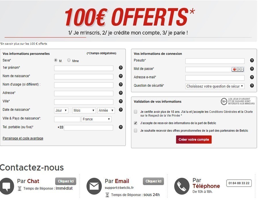 Inscription Betclic
