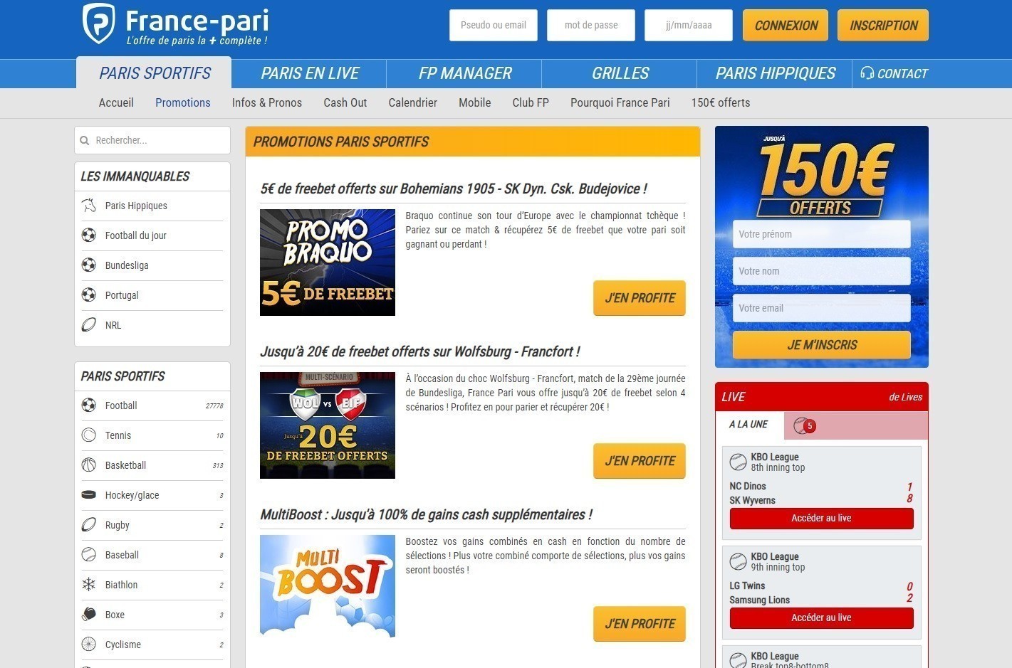 Promos France Pari
