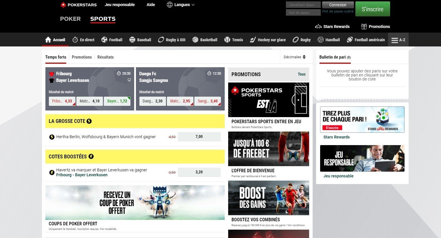 Site Pokerstars Sports