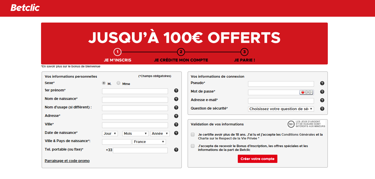 Inscription Betclic