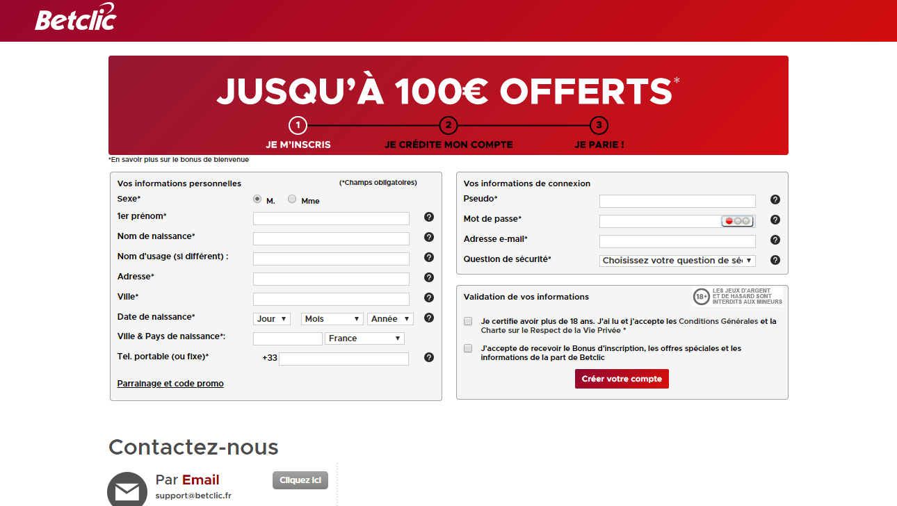 Inscription Betclic