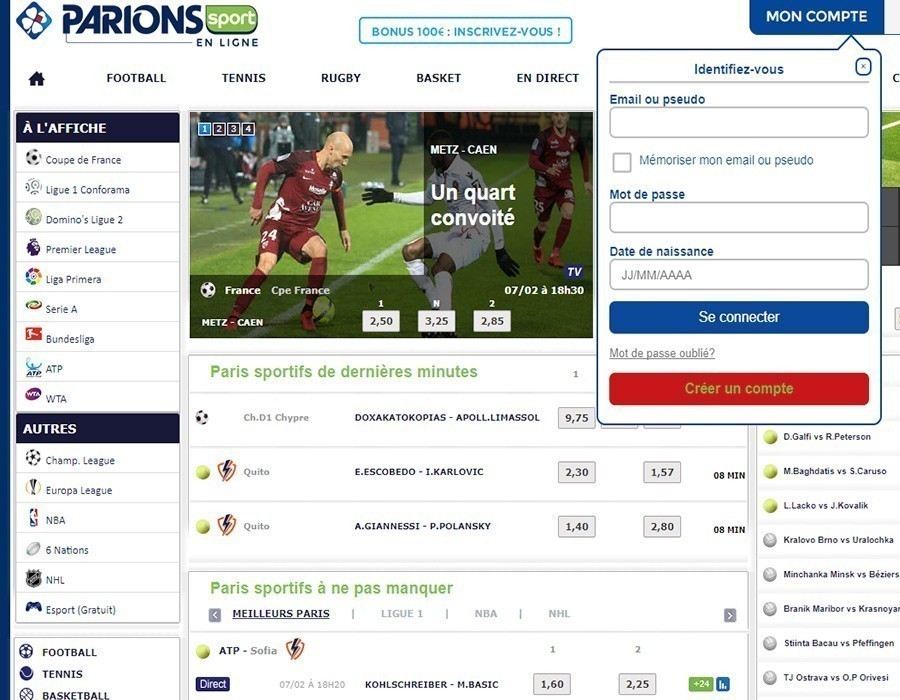 Site Parions Sport