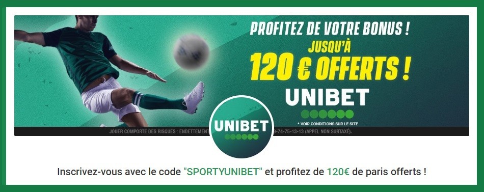 Code Bonus Unibet 120€