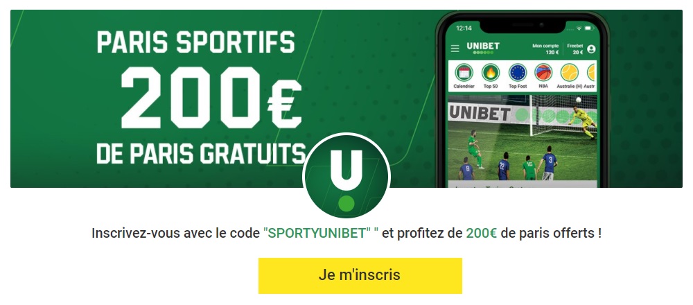 Promotion Unibet - Bonus 200€