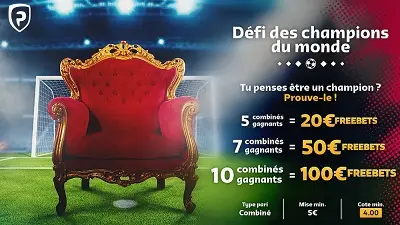 100€ de Freebets à gagner sur les phases de poules de la Coupe du Monde chez France Pari !