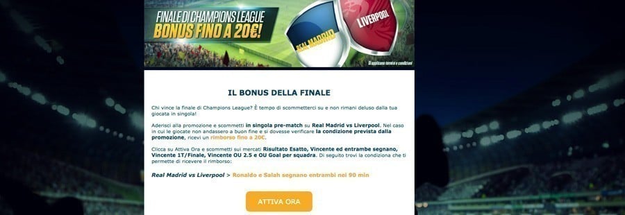 Promozione Netbet - Finale Champions League