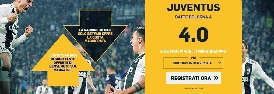 Quoet Betfair Juventus Bologna