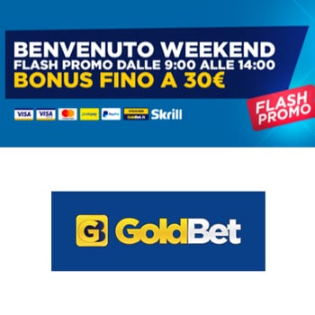 Goldbet offre un bonus fino a 30€ PER TUTTI!