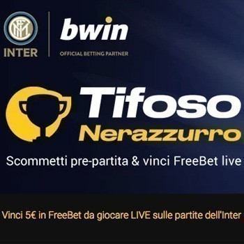 Bwin mette in palio una Freebet per le partite di Champions dell'Inter!