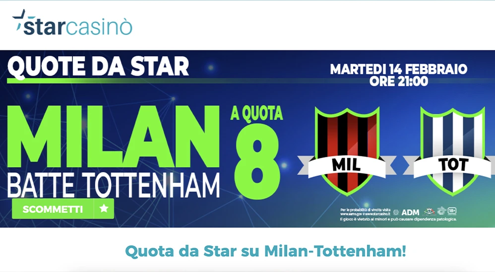 Milan Tottenham quota maggiorata