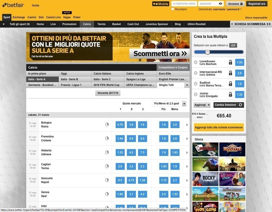 Betfair Calcio