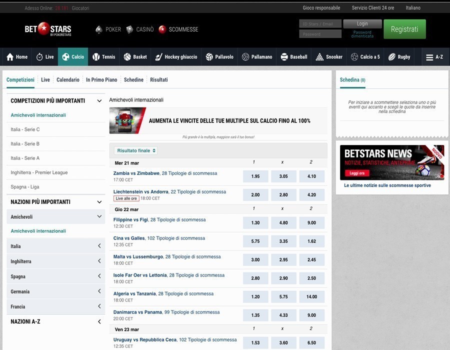 Betstars calcio