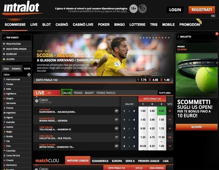 Intralot Palinsesto Calcio