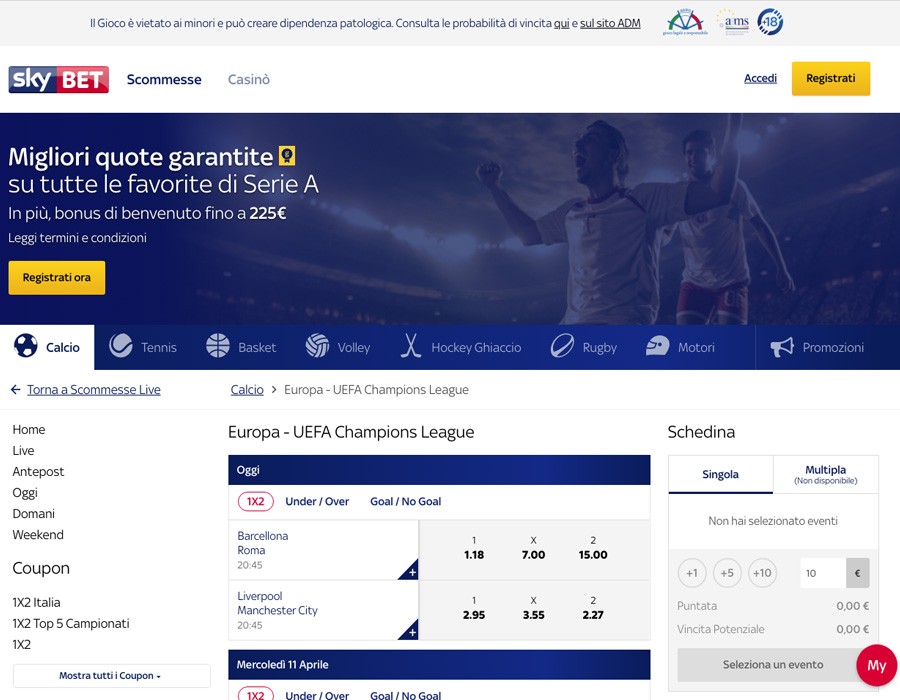 Skybet calcio